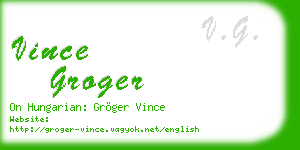 vince groger business card